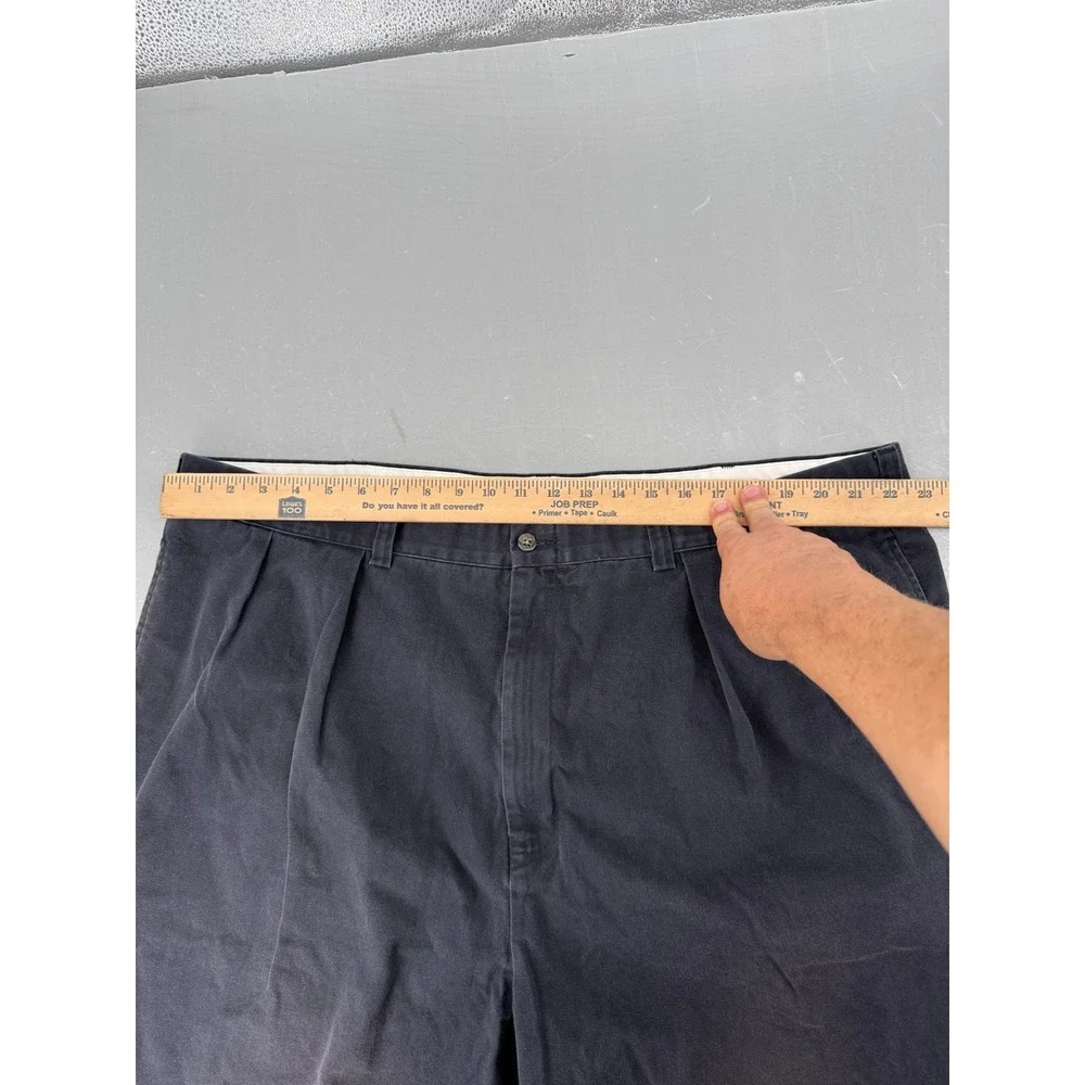 Polo Ralph Lauren Tyler Short Mens 46 Navy Blue Pleated Cotton Classic Chino